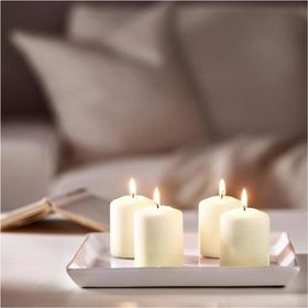 IKEA Hemsjö Natürel 8 cm Blok Mum