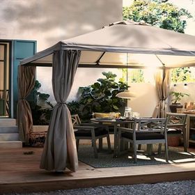 IKEA Himmelso Perdesi Gri Bej Çardak