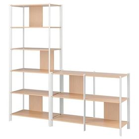 IKEA Jattesta 120x85 cm Beyaz Bambu Açık Raf Ünitesi
