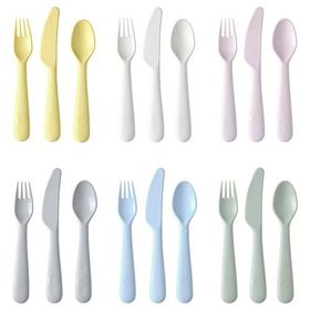 IKEA KALAS Pastel Tonlar Çocuk Çatal Kaşık Bıçak Seti