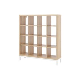 IKEA Kallax 147x164 cm Ağartılmış Meşe Görünümlü Beyaz Açık Raf Ünitesi