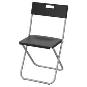 Ikea Katlanır Galvanizli Çelik Siyah Balkon Mutfak Sandalyesi
