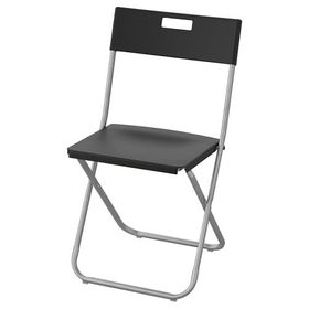 Ikea Katlanır Galvanizli Çelik Siyah Balkon Mutfak Sandalyesi