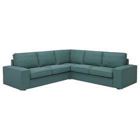 IKEA Kıvık 4'lü Kelinge Gri-Turkuaz Köşe Kanepe