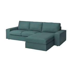 IKEA Kivik Kelinge Gri-Turkuaz 2'li Kanepe