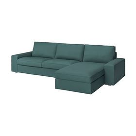 IKEA Kivik Kelinge Gri-Turkuaz 3'lü Kanepe