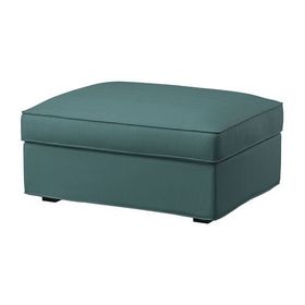 IKEA Kivik Kelinge Gri Turkuaz Saklama Gözlü Puf