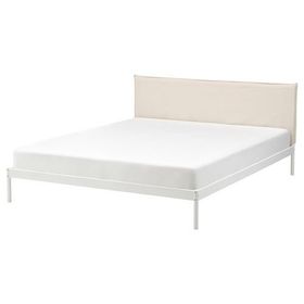 IKEA Kleppstad 160x200 cm Beyaz Bej Çift Kişilik Karyola