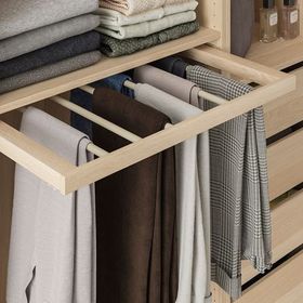 IKEA Komplement Ağartılmış Meşe Görünümlü 50x58 cm Sürgülü Pantolon Askısı