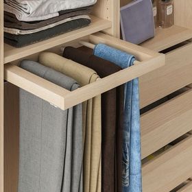 IKEA Komplement Ağartılmış Meşe Görünümlü 50x58 cm Sürgülü Pantolon Askısı