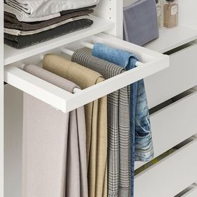 IKEA Komplement Beyaz 100x35 cm Sürgülü Pantolon Askısı