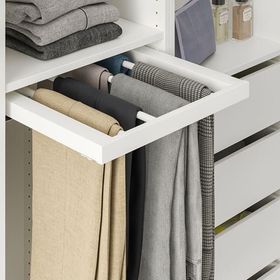 IKEA Komplement Beyaz 100x35 cm Sürgülü Pantolon Askısı