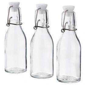 IKEA Korken 3 Adet - Her Biri 150 ml Cam Su Şişesi