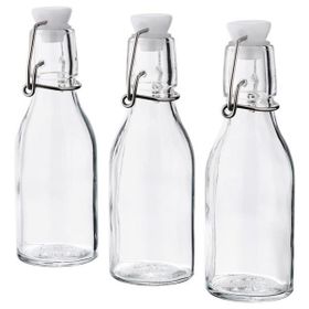 IKEA Korken 3 Adet - Her Biri 150 ml Cam Su Şişesi