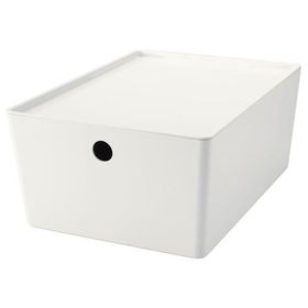 IKEA Kuggıs Beyaz 26x35x15 cm Kapaklı Kutu