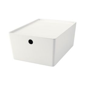 IKEA Kuggıs Beyaz 26x35x15 cm Kapaklı Kutu