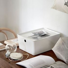 IKEA Kuggıs Beyaz 26x35x15 cm Kapaklı Kutu