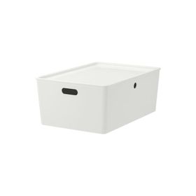 IKEA Kuggıs Beyaz 37x54x21 cm Kapaklı Kutu