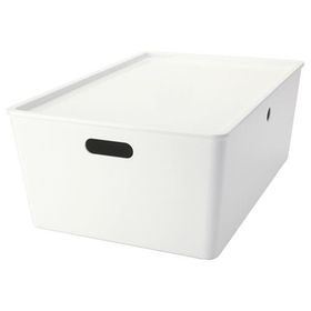 IKEA Kuggıs Beyaz 37x54x21 cm Kapaklı Kutu