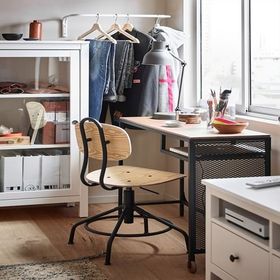 IKEA Kullaberg Çam Siyah Çalışma Sandalyesi