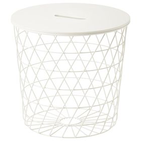 IKEA Kvıstbro Beyaz 44 cm Saklama Bölmeli Sehpa