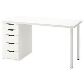 IKEA LAGKAPTEN/ADILS çalışma masası, venge-beyaz, 200x60 cm