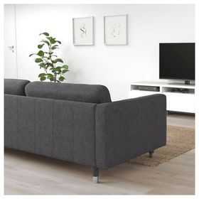 IKEA Landskrona 3'lü Gunnared Koyu Gri Kanepe