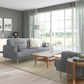 IKEA Langaryd Lejde Gri-Siyah 2'li Kanepe
