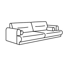 IKEA Langaryd Lejde Gri-Siyah 3'lü Kanepe