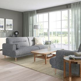 IKEA Langaryd Lejde Gri-Siyah 3'lü Kanepe