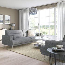IKEA Langaryd Lejde Gri-Siyah 3'lü Kanepe