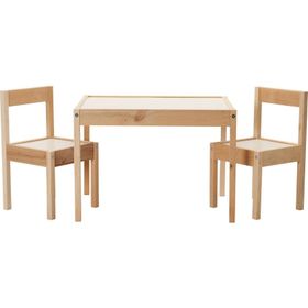 IKEA Latt Beyaz Çam Çocuk Masa Seti