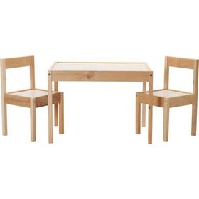 IKEA Latt Beyaz Çam Çocuk Masa Seti