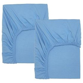 IKEA Len Açık Mavi 60x120 cm Lastikli Bebek Çarşafı