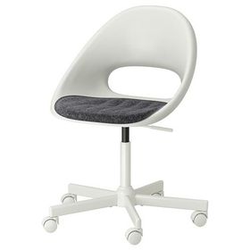 IKEA Loberget Malskar Beyaz Koyu Gri Çalışma Sandalyesi