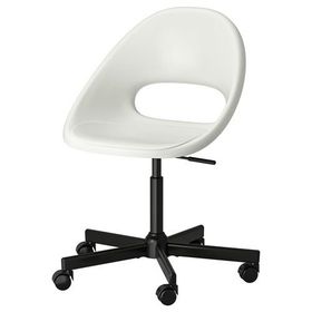 IKEA Loberget Malskar Beyaz Siyah Çalışma Sandalyesi