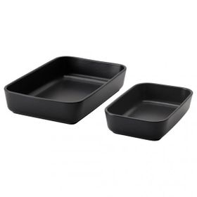 IKEA Lyckad 2 Adet Koyu Gri Fırın Servis Kabı