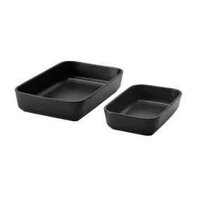 IKEA Lyckad 2 Adet Koyu Gri Fırın Servis Kabı