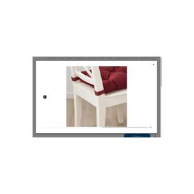 IKEA Malinda 40/35x38x7 cm Koyu Kahverengi-Kırmızı Sandalye Minderi