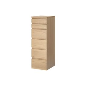 IKEA Malm Ağartılmış Meşe Kaplama 40x123 cm 6 Çekmeceli Şifonyer
