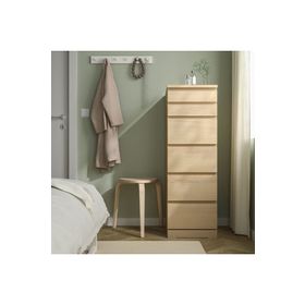 IKEA Malm Ağartılmış Meşe Kaplama 40x123 cm 6 Çekmeceli Şifonyer