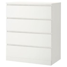 IKEA Malm Beyaz 80x100 cm 4 Çekmeceli Şifonyer