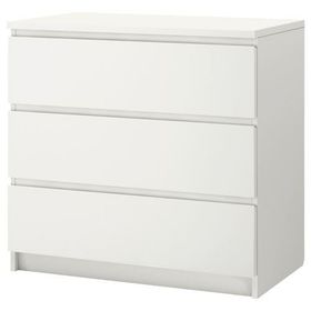 IKEA Malm Beyaz 80x78 cm 3 Çekmeceli Şifonyer