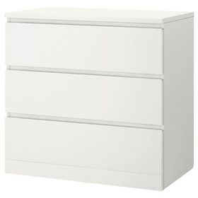 IKEA Malm Beyaz 80x78 cm 3 Çekmeceli Şifonyer