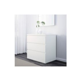IKEA Malm Beyaz 80x78 cm 3 Çekmeceli Şifonyer