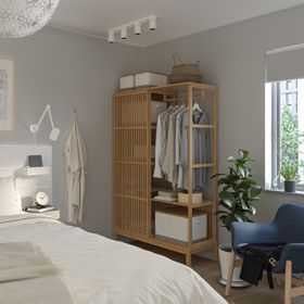 IKEA Nordkisa Bambu 120x186 cm Açık Gardırop