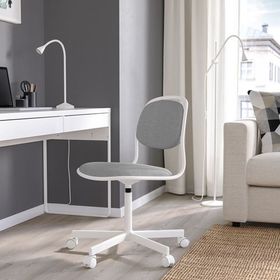 IKEA Örfjall Beyaz Vissle Açık Gri Çalışma Sandalyesi