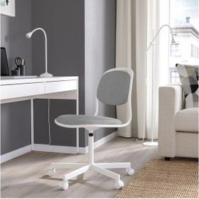 IKEA Örfjall Beyaz Vissle Açık Gri Çalışma Sandalyesi