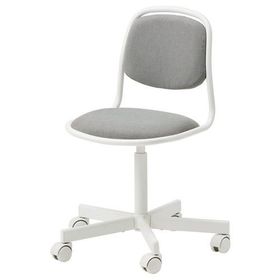 IKEA Örfjall Beyaz Vissle Açık Gri Çocuk Çalışma Sandalyesi