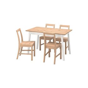 IKEA Pinntorp Açık Kahverengi Beyaz 4 Sandalyeli Mutfak Masası Takımı